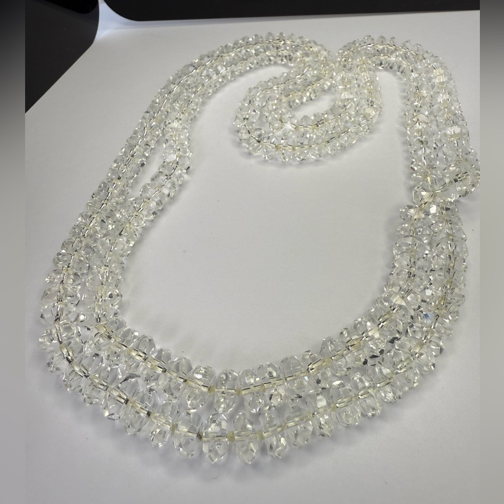Art Deco Antique Crystal necklace (opera length) 24inches